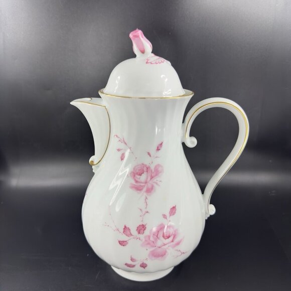 AK Kaiser Porcelain Teapot Rokokoform Dubarry Germany Rose Bud Carafe Mirabell - Picture 10 of 16